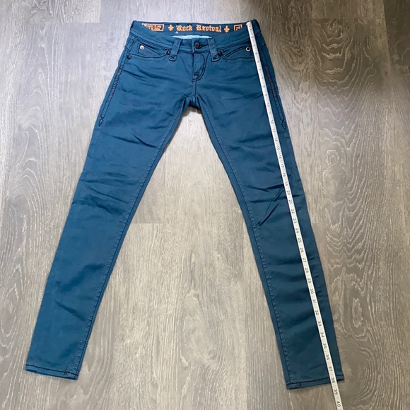 Rock Revival Blue Skinny Pants Size 25 - Picture 2 of 6